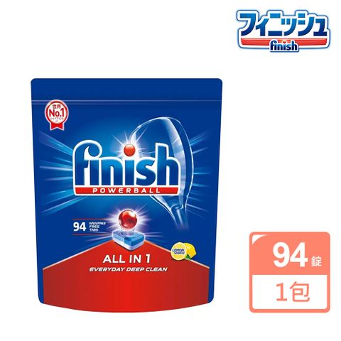 finish 亮碟 MUSE 洗碗機專用紅球強效洗碗錠(檸檬香-94錠)
