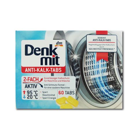 德國DM-洗衣槽清潔錠60顆獨立包裝/盒(Denk mit筒槽清潔劑,強力去汙,內圈除霉劑,深層去漬劑)