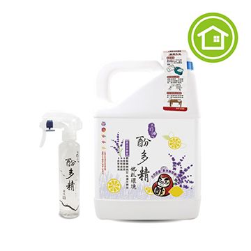 木酢達人 酚多精天然除臭抗菌液4900ml+150ml噴槍空瓶(薰衣草檸檬配方)(地板清潔劑木地板清潔適用)