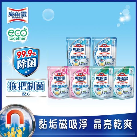 魔術靈 地板清潔劑補充包 (1800mlx6入/箱)