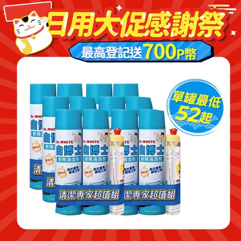 白博士廚房泡沫清潔劑600ml*2入贈白熊洗碗精300gx6組/箱購(CNY限量組)