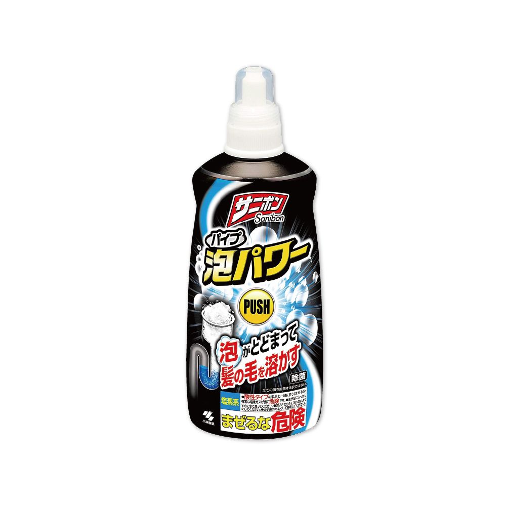 小林製藥 日本Sanibon排水口發泡疏通清潔凝膠400ml/黑瓶(廚房衛浴洗手台U型管道清潔劑)
