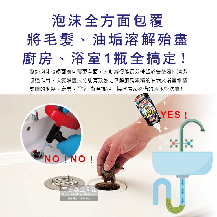 小林製藥 日本Sanibon排水口發泡疏通清潔凝膠400ml/黑瓶(廚房衛浴洗手台U型管道清潔劑)