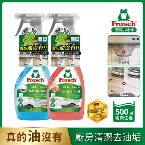Frosch 德國小綠蛙 廚房重油污清潔劑/噴霧500ml(多款任選)