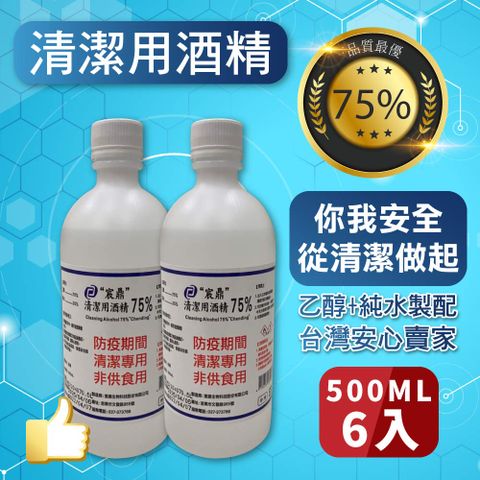 【宸鼎】75%防疫酒精6入組(500ML x 6)/乙醇