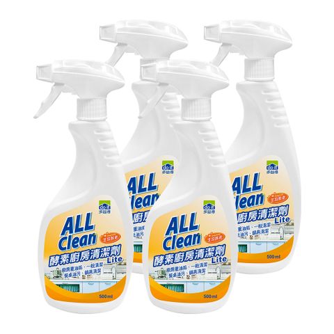 All Clean酵素廚房清潔劑Lite500cc	 四入組