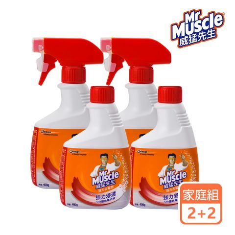 2+2超值組｜威猛先生 強力去霉劑-噴槍瓶×2+補充瓶×2