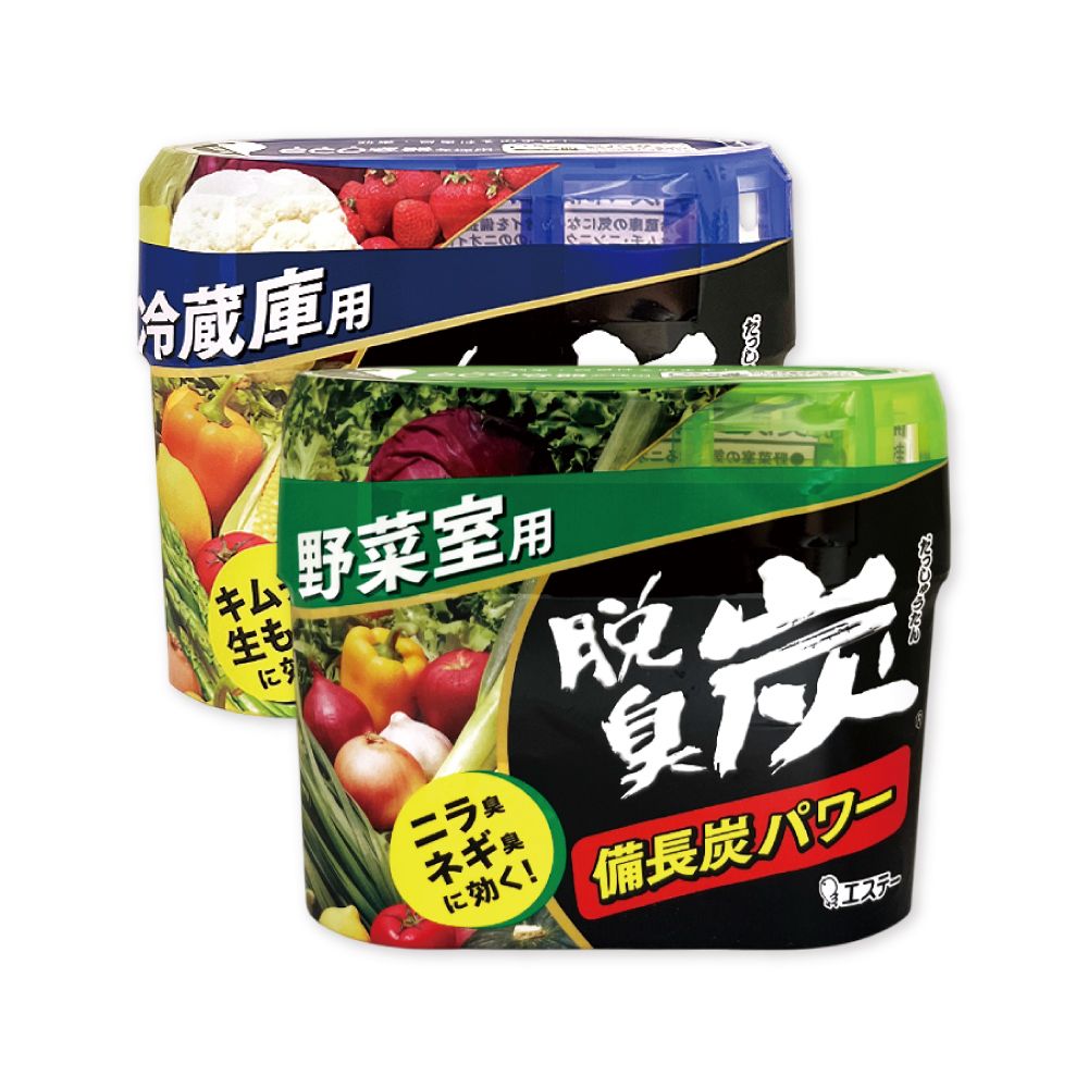 ST 雞仔牌 (2盒任選超值組)日本脫臭炭強力消臭凝膠型備長炭冰箱薄型除臭劑(3款可選)1入/盒