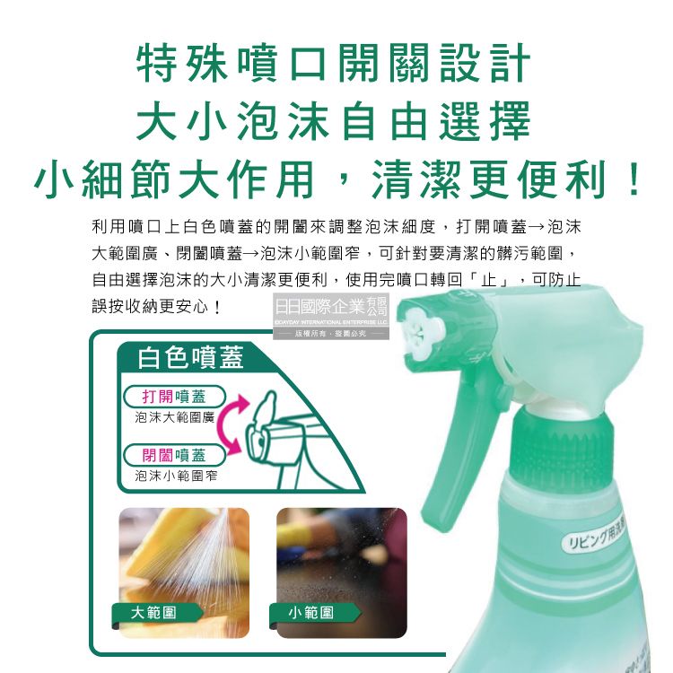 KAO 花王 (2瓶超值組)日本多用途居家客廳去污消臭除塵鹼性泡沫噴霧萬用清潔劑(綠茶香)400ml/淺綠瓶