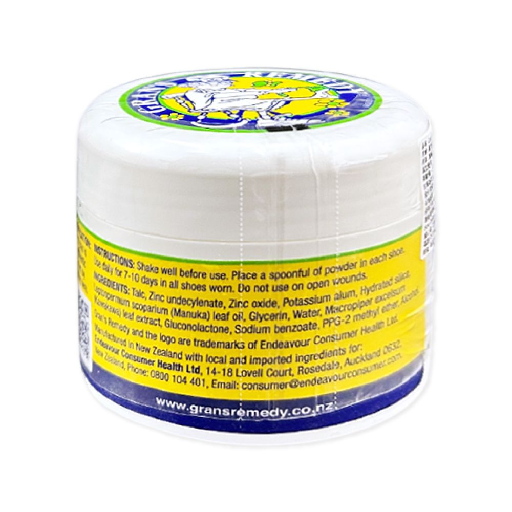 Gran’s Remedy 紐西蘭老奶奶-萬用清潔長效淨味清爽神奇除臭粉-無香黃50g/罐(內附勺子)