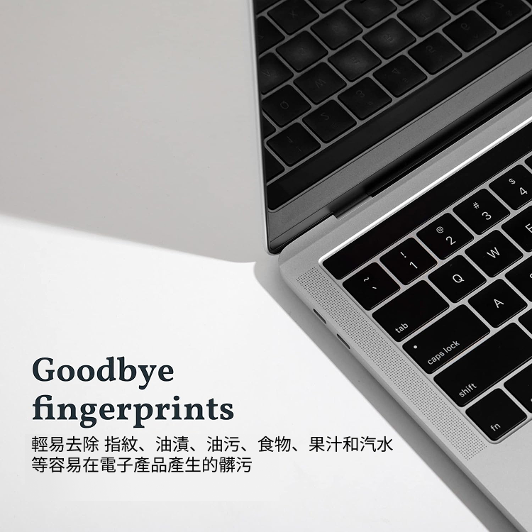 GoodbyefingerprintsM輕易去除 指紋油漬 油汚、 食物、果汁和汽水等容易在電子產品產生的髒污tab  $Acaps lockshiftfn