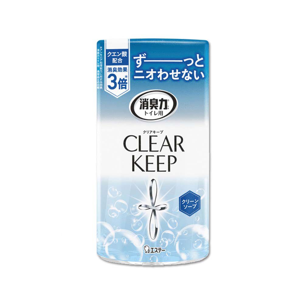 ST 雞仔牌 日本CLEAR KEEP消臭力-廁所芳香劑-皂香藍400ml/罐(檸檬酸奈米除臭劑,衛浴空氣清新擴香瓶,化妝室香氛)