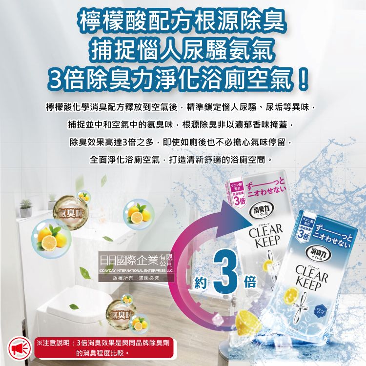 ST 雞仔牌 日本CLEAR KEEP消臭力-廁所芳香劑-皂香藍400ml/罐(檸檬酸奈米除臭劑,衛浴空氣清新擴香瓶,化妝室香氛)