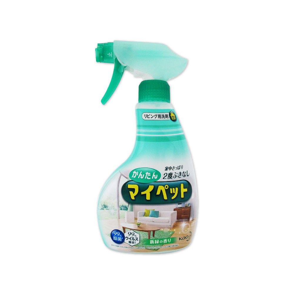 KAO 花王 日本多用途居家客廳去污消臭除塵鹼性泡沫噴霧萬用清潔劑(綠茶香)400ml/淺綠瓶