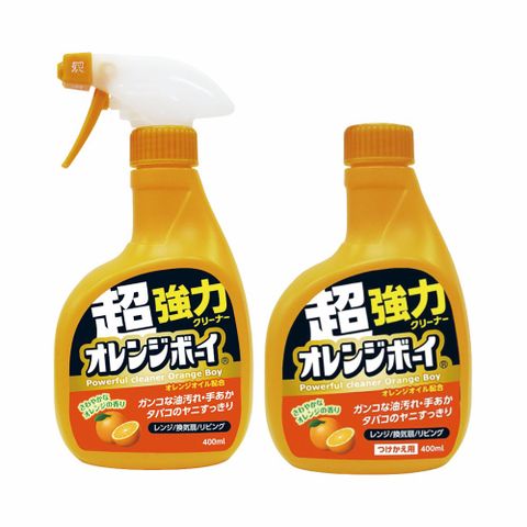 第一石鹼 日本  柑橘精油強力清潔噴霧400ml 2入組(本體x1+補充x1)