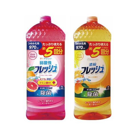 第一石鹼 日本  弱酸性濃縮洗碗精補充瓶 970ml