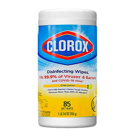 美國CLOROX萬用清潔擦拭濕巾85抽-檸檬香