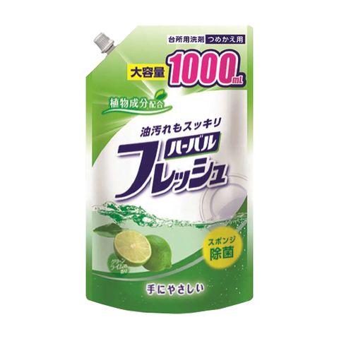 日本Mitsuei美淨易去油污洗碗精補充包(檸檬香)1000ml