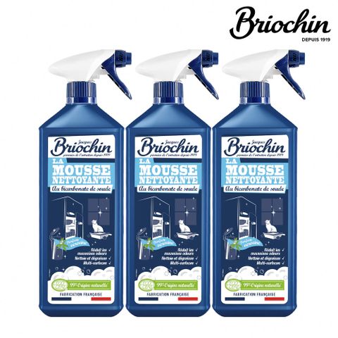【Jacques Briochin 藍牌碧歐馨】小蘇打萬用泡沫去味清潔劑 750ml 超值3件組