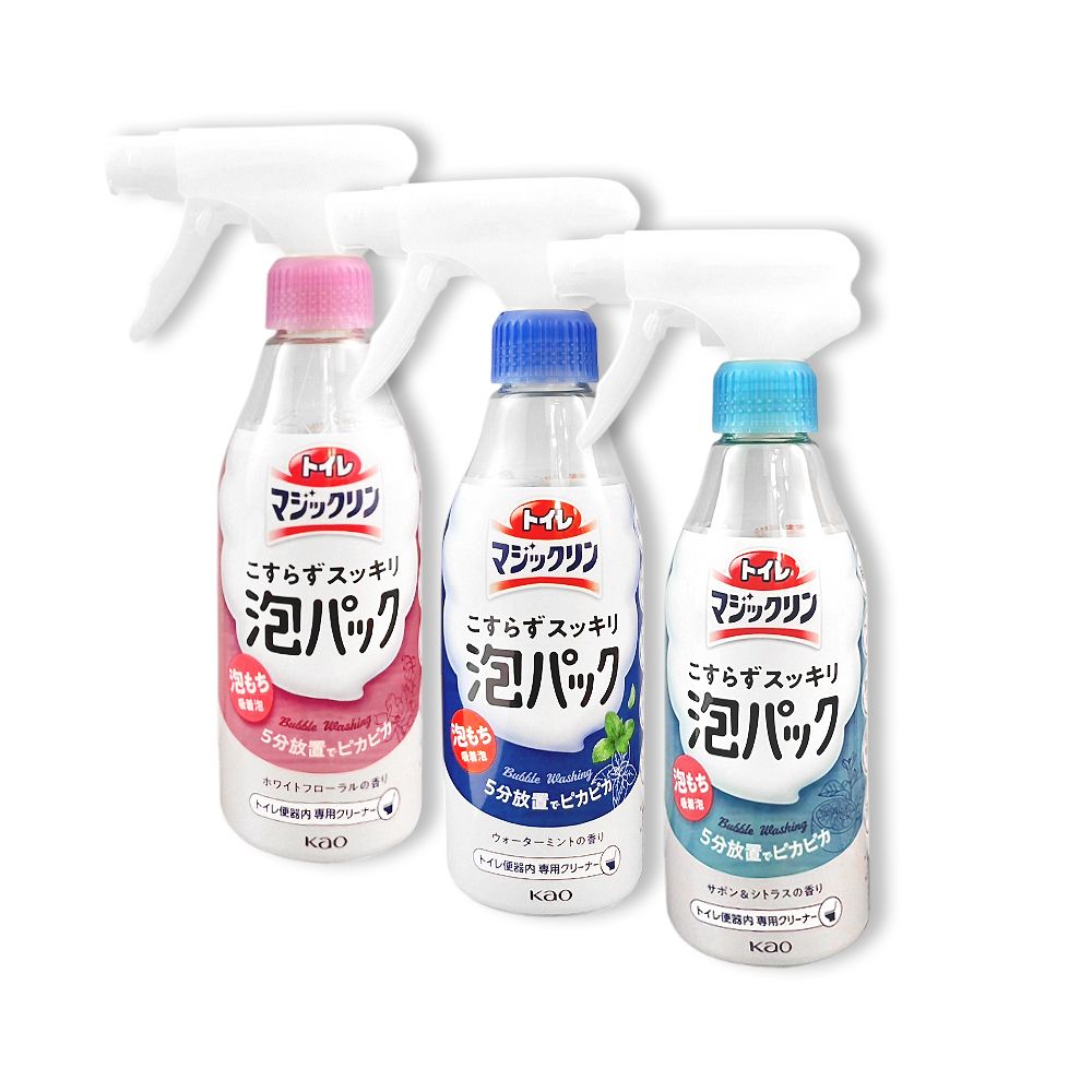 KAO 花王 日本馬桶免刷5分放置高吸附去污消臭泡沫清潔噴霧300ml/瓶(柑橘皂香/白色花香/薄荷香_3款可選)