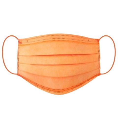【荷康】台灣製造 醫用醫療口罩 雙鋼印- 愛馬仕橘(50入/盒)(未滅菌)