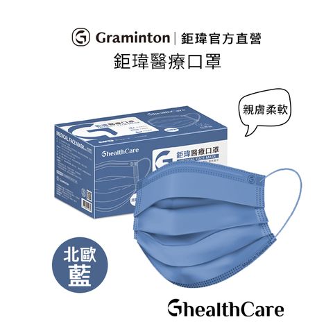 鉅瑋醫療口罩50入-北歐藍