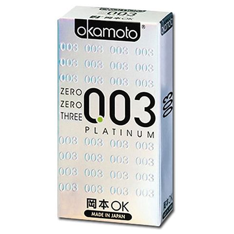 okamoto 岡本 003-PLATINUM 極薄保險套(6入裝)白金