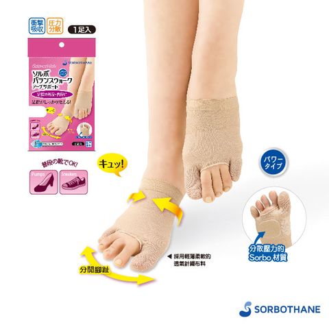 【SORBOTHANE】日本舒宜保 新型拇指外翻護指套．薄型(雙足)