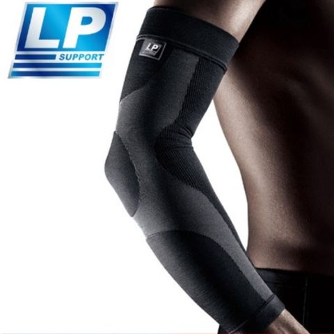 [LP美國頂級護具]運動型壓力全肘護套(黑灰)LP251Z/S號/三鐵/運動/