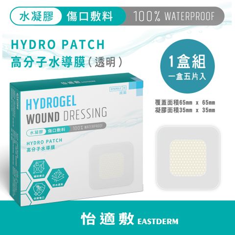 EASTDERM 怡適敷 -水凝膠傷口敷料 (5片入黏貼範圍65mmX65mm)1盒入