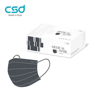 【CSD】中衛醫療口罩-成人平面-夜幕灰 (30片/盒)