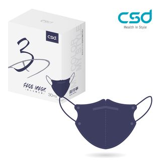 【CSD】中衛醫療口罩-成人立體-3D深丹寧(30片/盒)