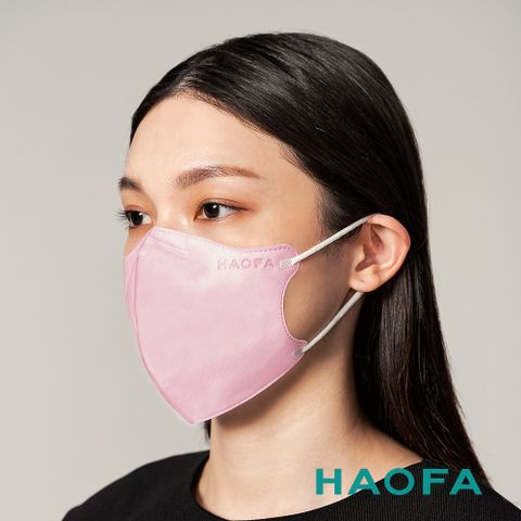 HAOFA氣密型99%防護立體口罩-粉紅色(30入)