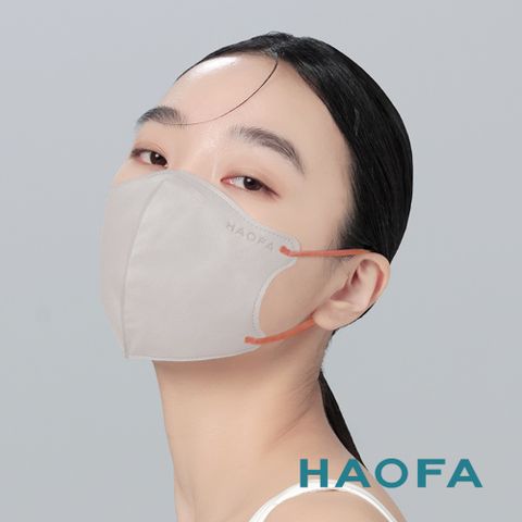 HAOFA氣密型99%防護立體醫療口罩-裸杏粉(30入)