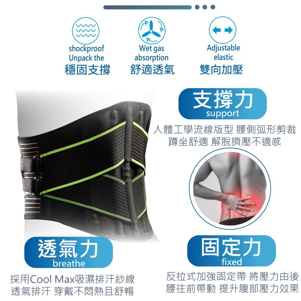 COMDS 康得適 【-】雙軌省力護腰 支撐軀幹 腹部腰部支撐 腰部挺直 醫用護腰 支撐損傷腰部 護腰帶 醫療護腰