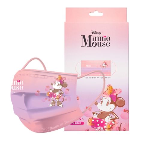 【ONEDER 旺達】迪士尼系列米妮平面口罩-01 (10入x1盒)