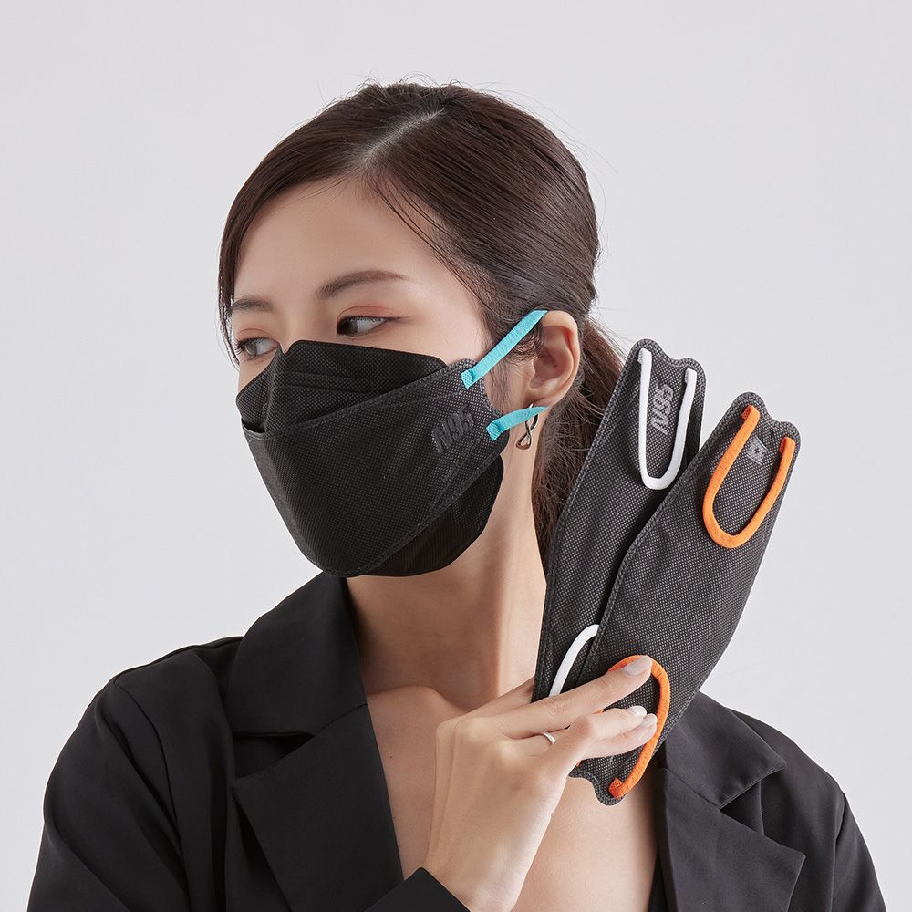 藍鷹牌 極簡黑系列 N95醫用 4D立體型成人口罩 三色綜合款 30片*5盒(兩款可選)