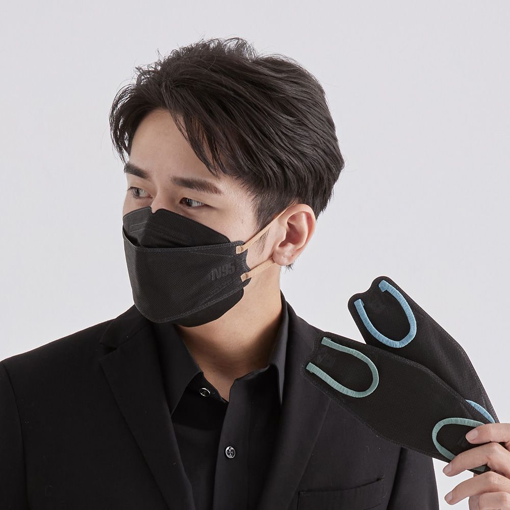 藍鷹牌 極簡黑系列 N95醫用 4D立體型成人口罩 三色綜合款 30片*5盒(兩款可選)