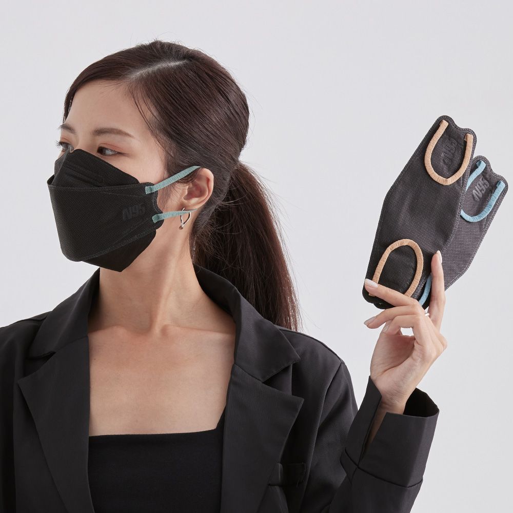 藍鷹牌 極簡黑系列 N95醫用 4D立體型成人口罩 三色綜合款 30片*5盒(兩款可選)