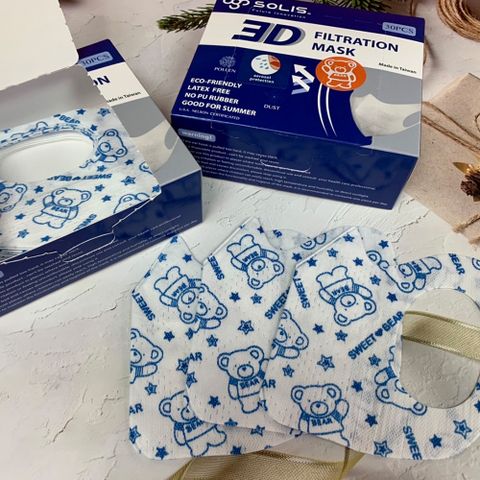 SOLIS 3D防護型口罩－小熊(盒裝/30片)