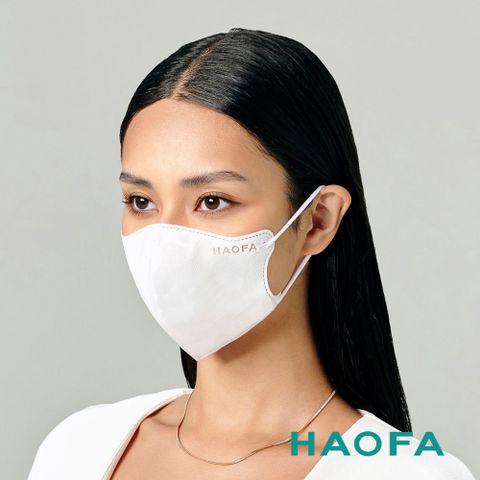 HAOFA氣密型99%防護立體醫療口罩-純白色(30入)