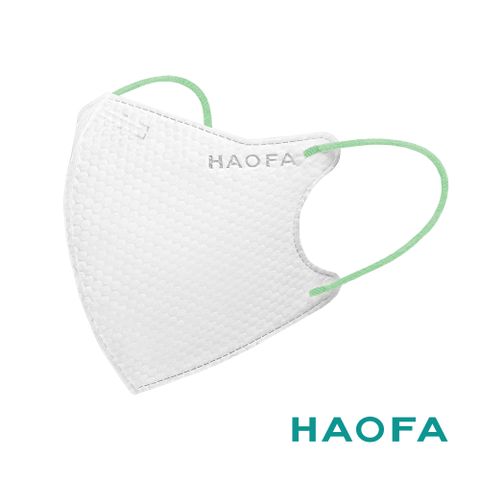 HAOFA氣密型99%防護立體醫療口罩彩耳款-薄荷綠(10入)