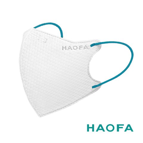 HAOFA氣密型99%防護立體醫療口罩彩耳款-土耳其藍(10入)