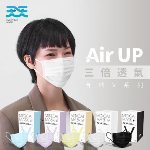 【天天平面醫用口罩】自然V 珍珠白 (適合較小臉型) 3盒組(20入/盒 共60片)