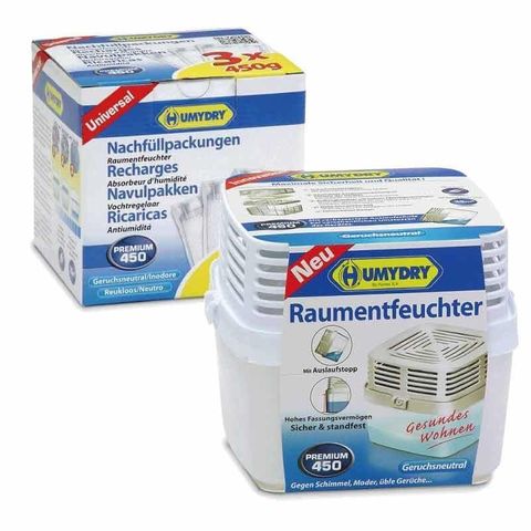 德國HUMYDRY大容量環保除濕盒+三入環保補充包 (M)