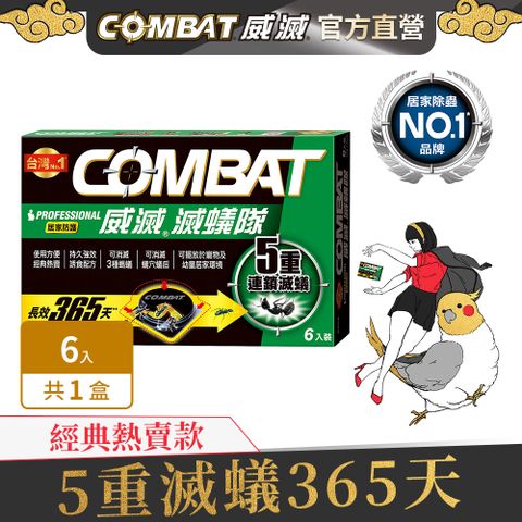 威滅 Combat 滅蟻隊_居家防護 6入(除螞蟻,滅蟻藥)