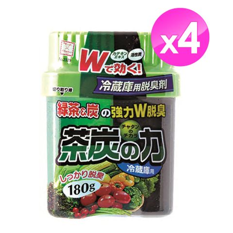 KOKUBO 小久保 茶炭脫臭劑180g-4入組(冷藏庫用/除臭劑)