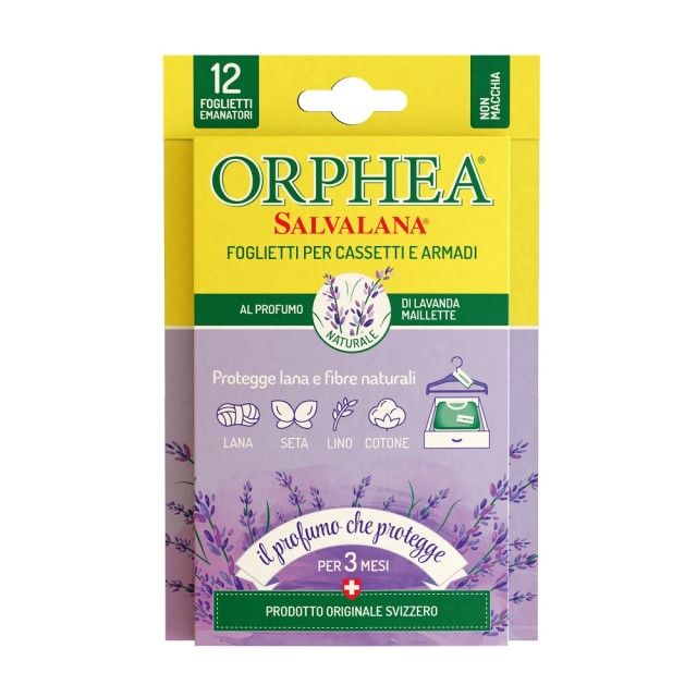 ORPHEA 歐菲雅 義大利 書籤式衣物環境保護片-薰衣草(12 片/盒 )