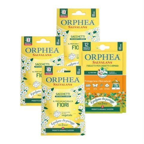 ORPHEA 歐菲雅 衣物保護組 香氛袋3盒+掛片1盒