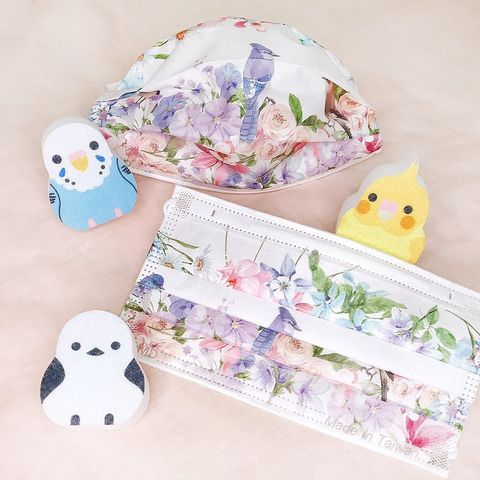 【無藏生醫】花鳥 三層防護口罩｜成人款5入裝*6包